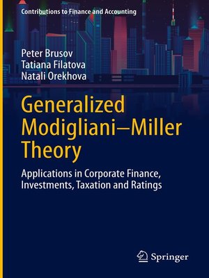 cover image of Generalized Modigliani–Miller Theory